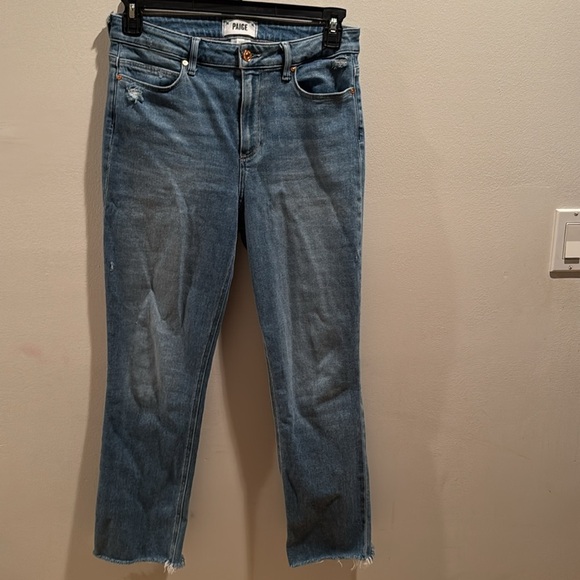 PAIGE Ultra High Rise Cindy Straight Ankle Length in Austyn - Picture 3 of 9